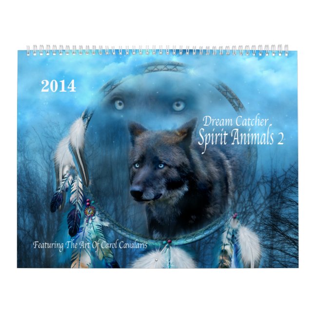 Calendrier rêveur 2014 d'art d'animaux d'esprit de (Protection)