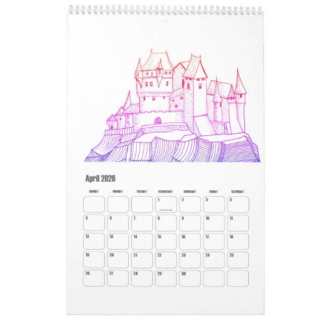 Calendrier Rêvez et voyagez dans les villes (Apr 2026)