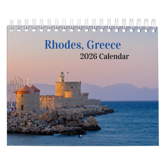 Calendrier Rhodes, Grèce 2026 (Protection)