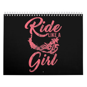 Calendrier Ride As A Girl Motorcycle Funny Cadeau