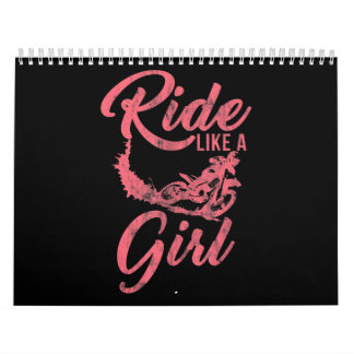 Calendrier Ride As A Girl Motorcycle Funny Cadeau