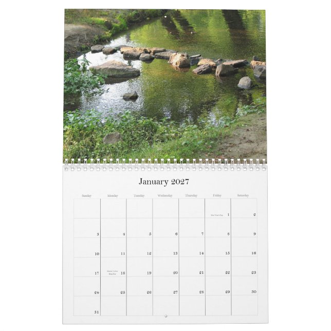 Calendrier Rivières et courants 2011 (Jan 2027)