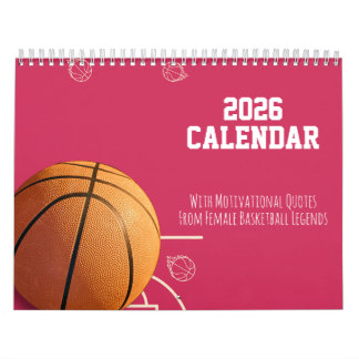 Calendrier Rose 2026 Basketball Pour Adolescentes