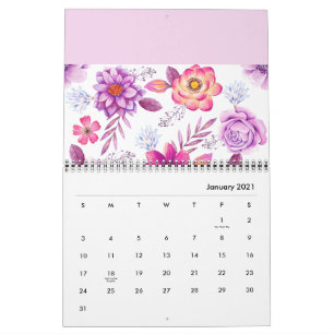 Calendrier Rose violette