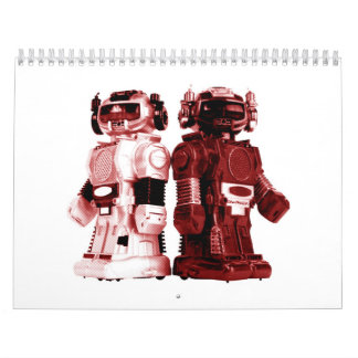 calendrier rouge de robots