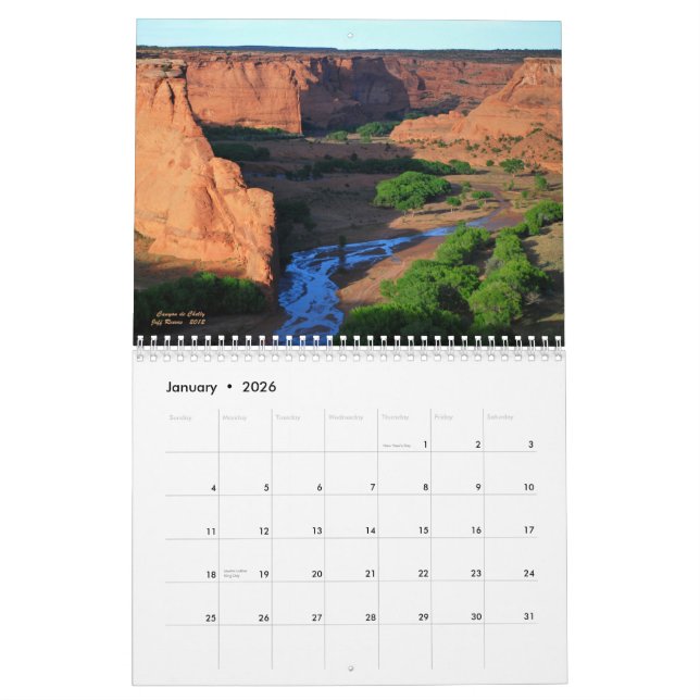 Calendrier rouge du _2013 de pays de roche de (Jan 2026)