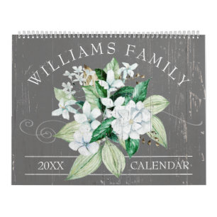 Calendrier Rustique blanc Magnolia Floral Custom 2022 Photo