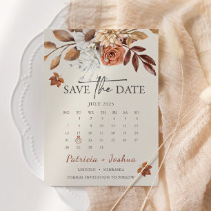 Calendrier Rustique D'Automne Enregistrer La Carte
