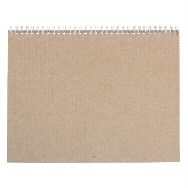 Calendrier Rustique Kraft papier blanc Modèle personnalisé (Protection)