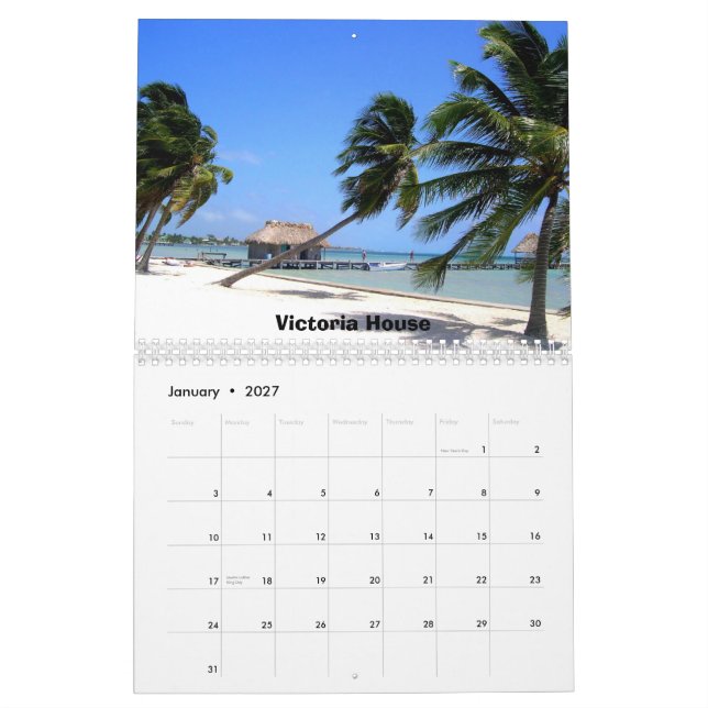Calendrier Rythme 2013 de Belize Calander (Jan 2027)