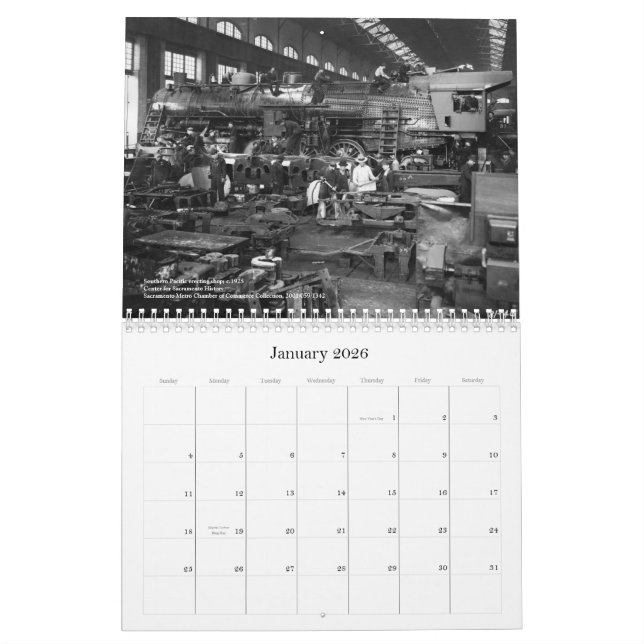 Calendrier Sacramento moderne, les années 1920 - les années (Jan 2026)
