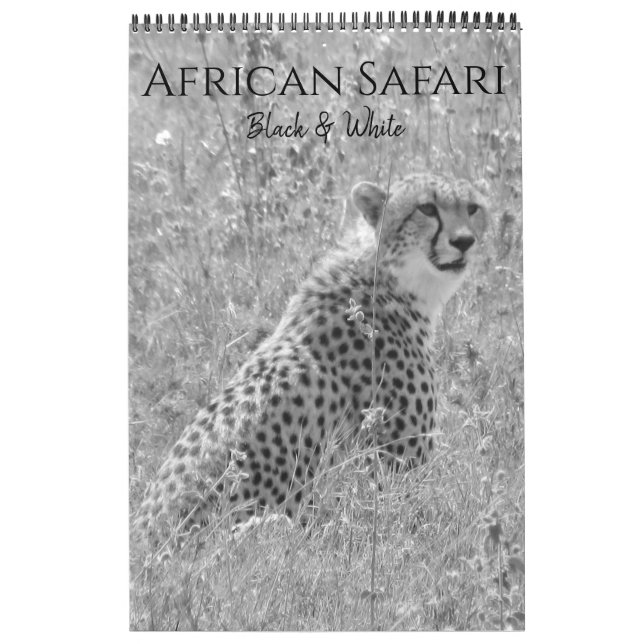Calendrier safari noir & blanc (Protection)
