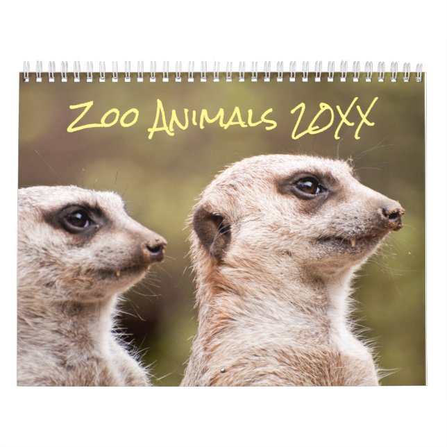 Calendrier Safari Zoo Animaux Photographie (Protection)
