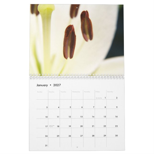 Calendrier Saison ornée 2012 (Jan 2027)
