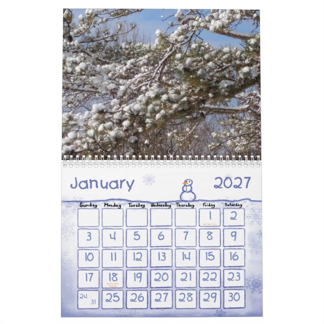 Calendrier Saisons de l'année (Jan 2027)