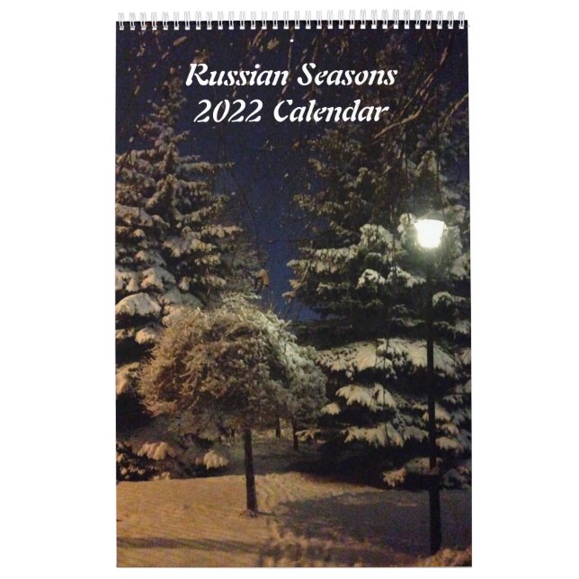 Calendrier Saisons Russes Page simple Petit Calendrier, Blanc (Protection)