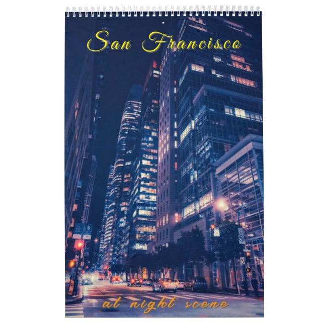 Calendrier San Francisco Cityscape at Night Scene (Protection)