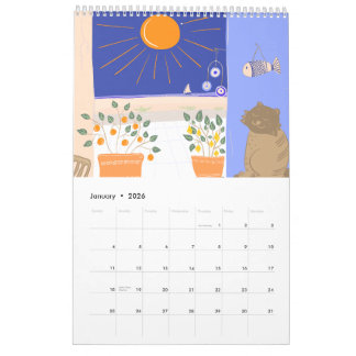 Calendrier Scènes et Motifs d'Été Grecs