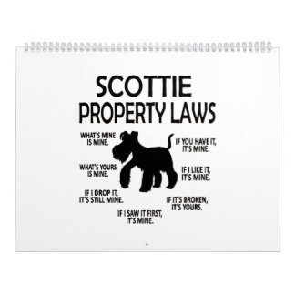 Calendrier Scottie Lover Scottish Terrier Owner Scottie Mom