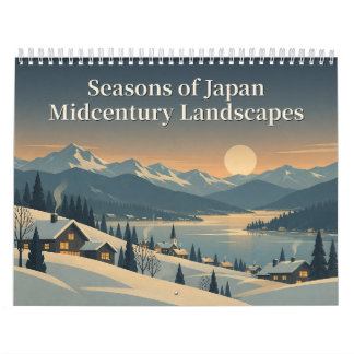 Calendrier Seasons of Japan Midcentury Landscape Art Calendar