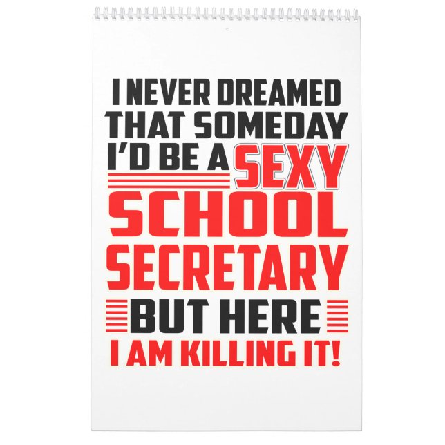 Calendrier Secrétaire Calendar Funny Gift d'école pour des (Dos)