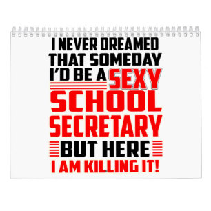 Calendrier Secrétaire Calendar Funny Gift d'école pour des