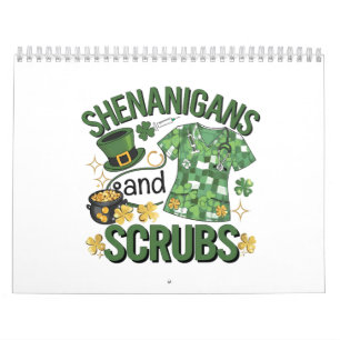 Calendrier Shenanigans and Scrubs Funny Nursing St Patrick's