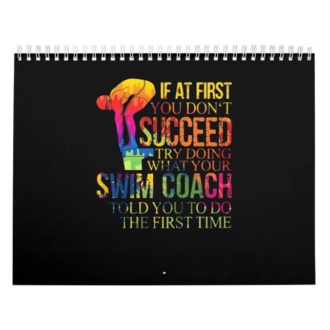 Calendrier Si, au début, vous n'arrivez pas à réussir, essaye (Protection)