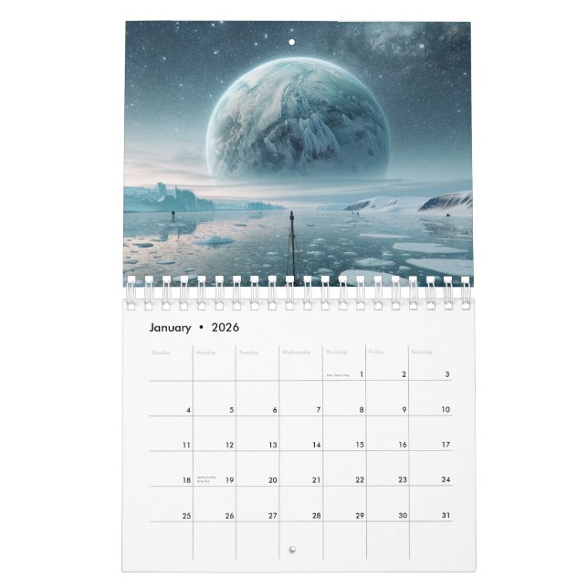 Calendrier Si la planète était des mois (Jan 2026)
