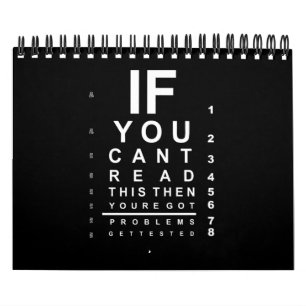 Calendrier Si vous pouvez lire ce tableau de test oculaire - 