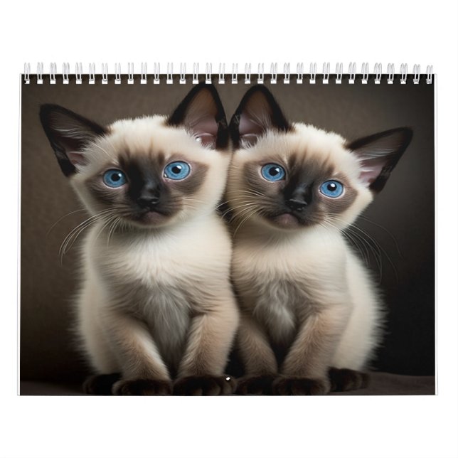 Calendrier Siamese Kitten Pour Amoureux de les cha (Protection)