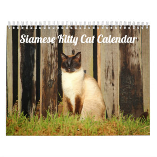 Calendrier Siamese Kitty Cat Cute 2021