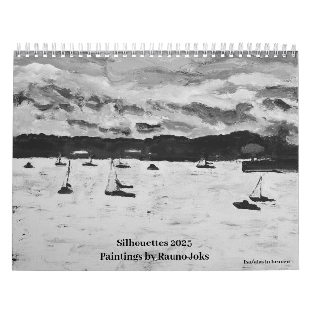 Calendrier Silhouettes 2025, Peintures de Rauno JoksCalendar (Protection)