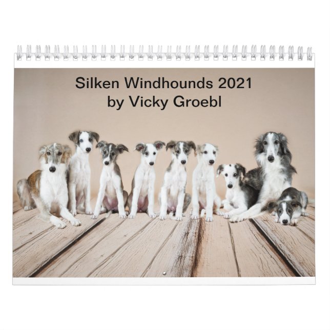 Calendrier Silken Windhounds 2021 par Vicky Groebl - Puppies  (Protection)