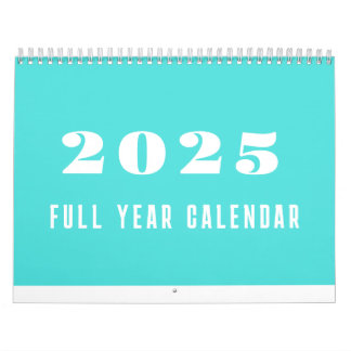Calendrier simple 2025 Minimaliste