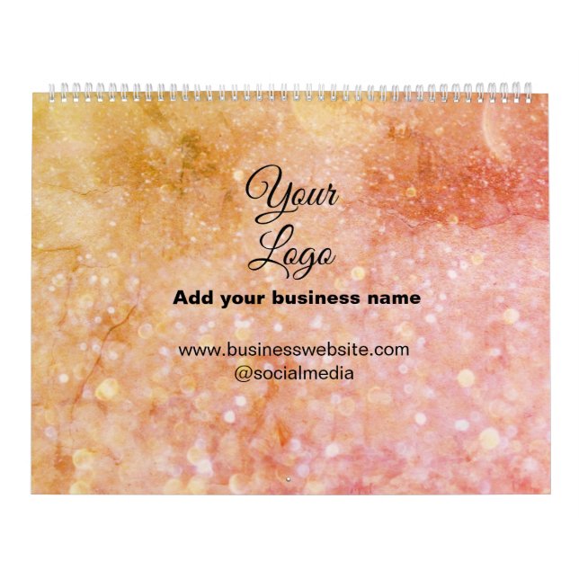 Calendrier simple adyour logo/design rose orange (Protection)