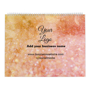 Calendrier simple adyour logo/design rose orange