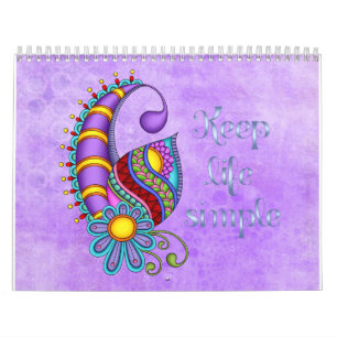 Calendrier Simple Colorful Motivation