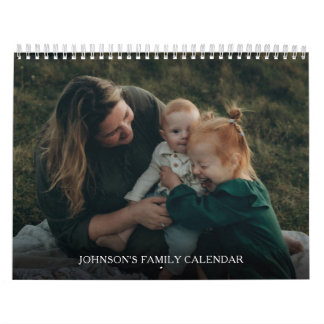 Calendrier Simple Elegant Family Photo