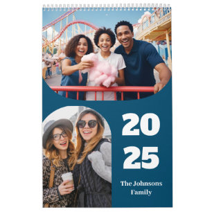 Calendrier Simple moderne personnalisé 26 Photos Famille 2025
