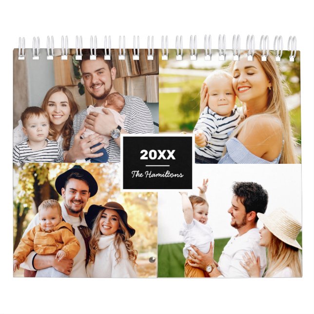 Calendrier Simple Photo Collage Famille 2022 (Protection)
