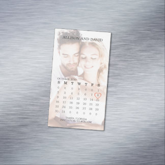 Calendrier Simple Photo tendance Magnet à six rang