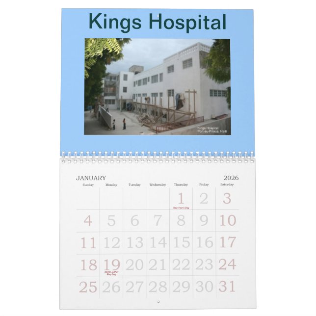 Calendrier Site du Haïti (Jan 2026)