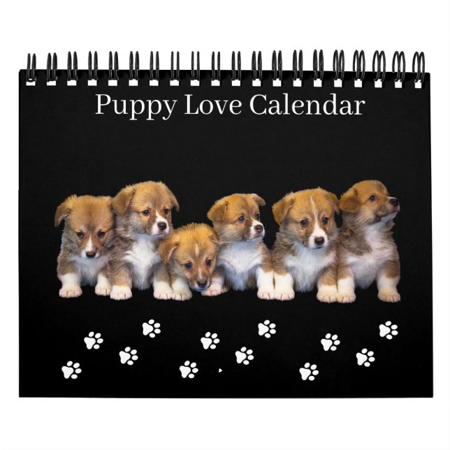Calendrier Small Size Puppy Love Calendar (Protection)