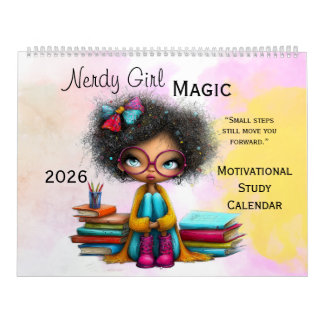 Calendrier Smart Girl Motivational Study Wall Calendar 2026