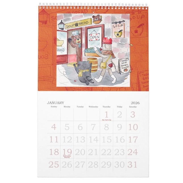 Calendrier Sock monkey and his friends calendar 2022 (Jan 2026)