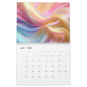 Calendrier Soie pastel colorée