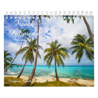 Calendrier souvenir de la Polynésie française 2022