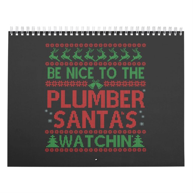 Calendrier Soyez gentil avec le Plumber Père Noël en regardan (Protection)