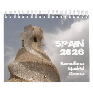 Calendrier Spain Barcelona Madrid Girona 2026 calendar